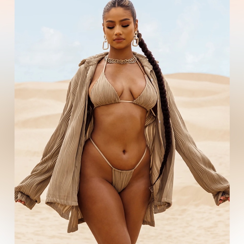 SEXY 3pc bikini set w/matching shirt/coverup M **new**